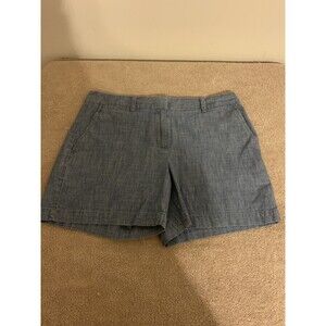 Womens Lands End size 8 Blue Shorts Not Too Low Rise